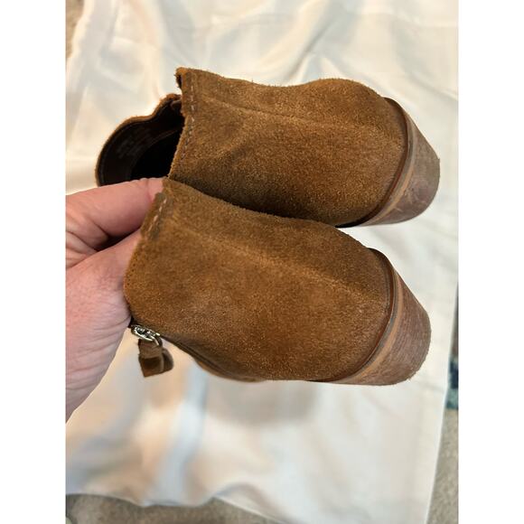 Franco Sarto brown Leather Ankle Booties sz 9.5 - Picture 5 of 8